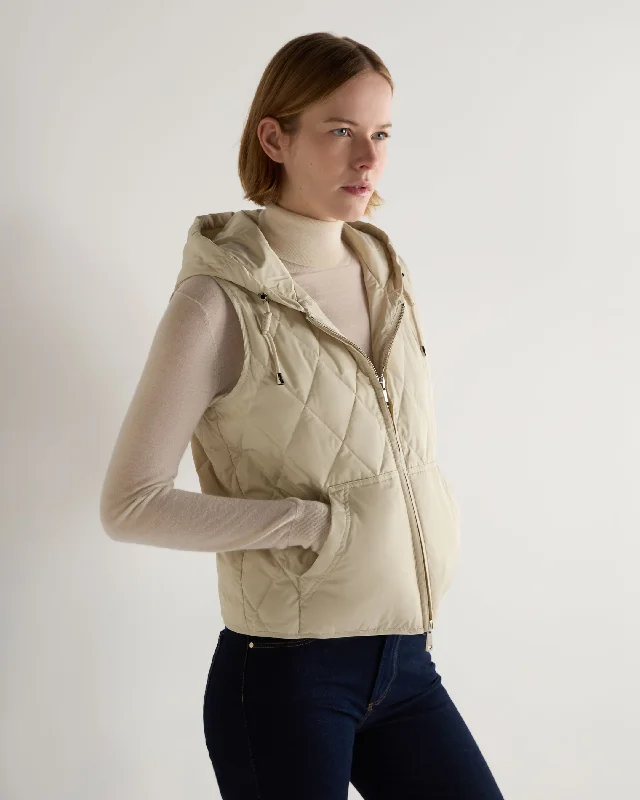 Women's Tara Down Gilet Cream White Hip Women's Urban