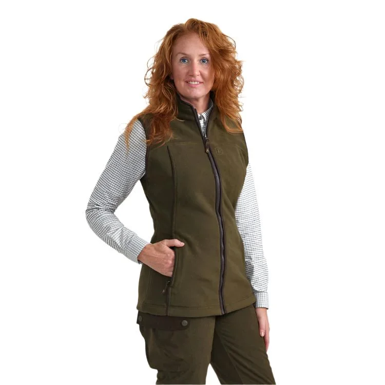 Deerhunter Ladies Eagle Fleece Waistcoat - Tarmac Green Classic Women's Pin - striped Deerhunter Ladies Eagle Fleece Waistcoat - Tarmac Green Classic Women's Pin - striped