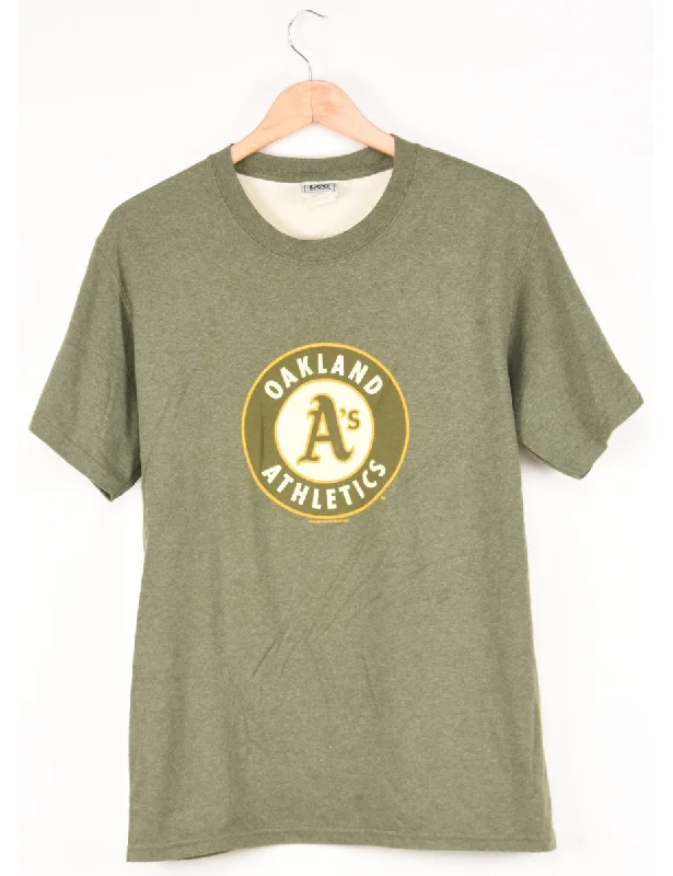 Lee Oakland Athletics Printed T-shirt - M Laid - back Women's Vibe