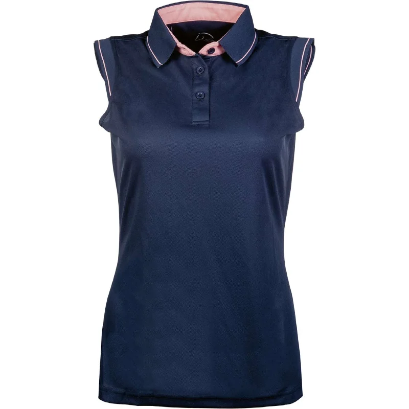 HKM Polo Classico Sans Manche Bleu Foncé Dapper Women's 1920S