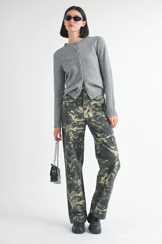 STRAIGHT LEG PANTS WITH POCKETS Trendy Women's Oversized