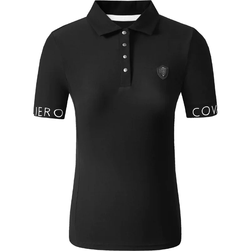 Covalliero Polo SS25 Noir Athletic Women's 