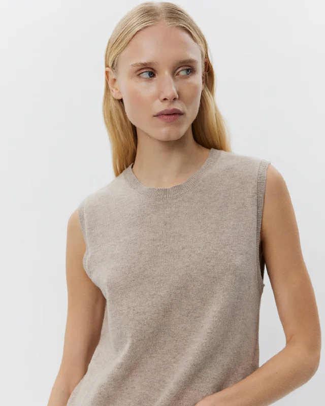 KARLISW VEST - Brown melange Modern Women's Tech
