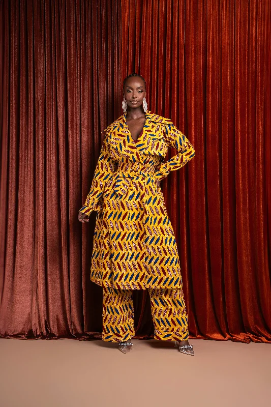 MOYIN African Print Trench Jacket Modern Women's 