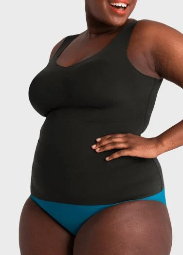 Evelyn & Bobbie Defy Bra Tank Black Dapper Women's 1920S