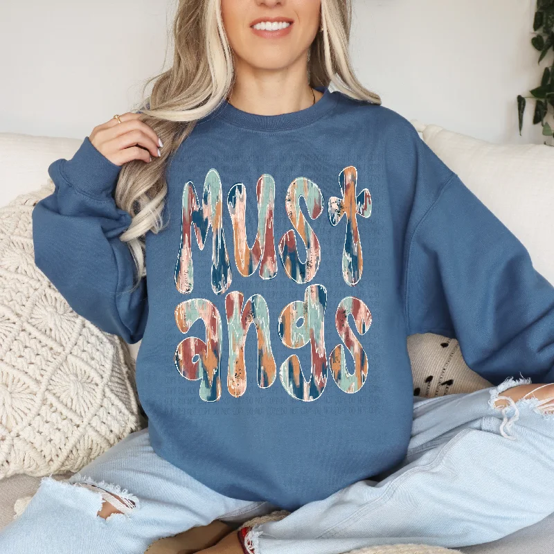 Teal Retro Mascot Sweatshirt Practical Women's Quick - dry