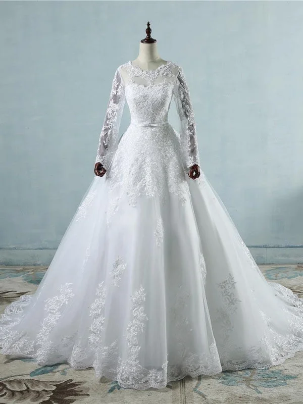 Elegant Long Sleeves Corset lace up Wedding Dresses Sporty Women's Tennis