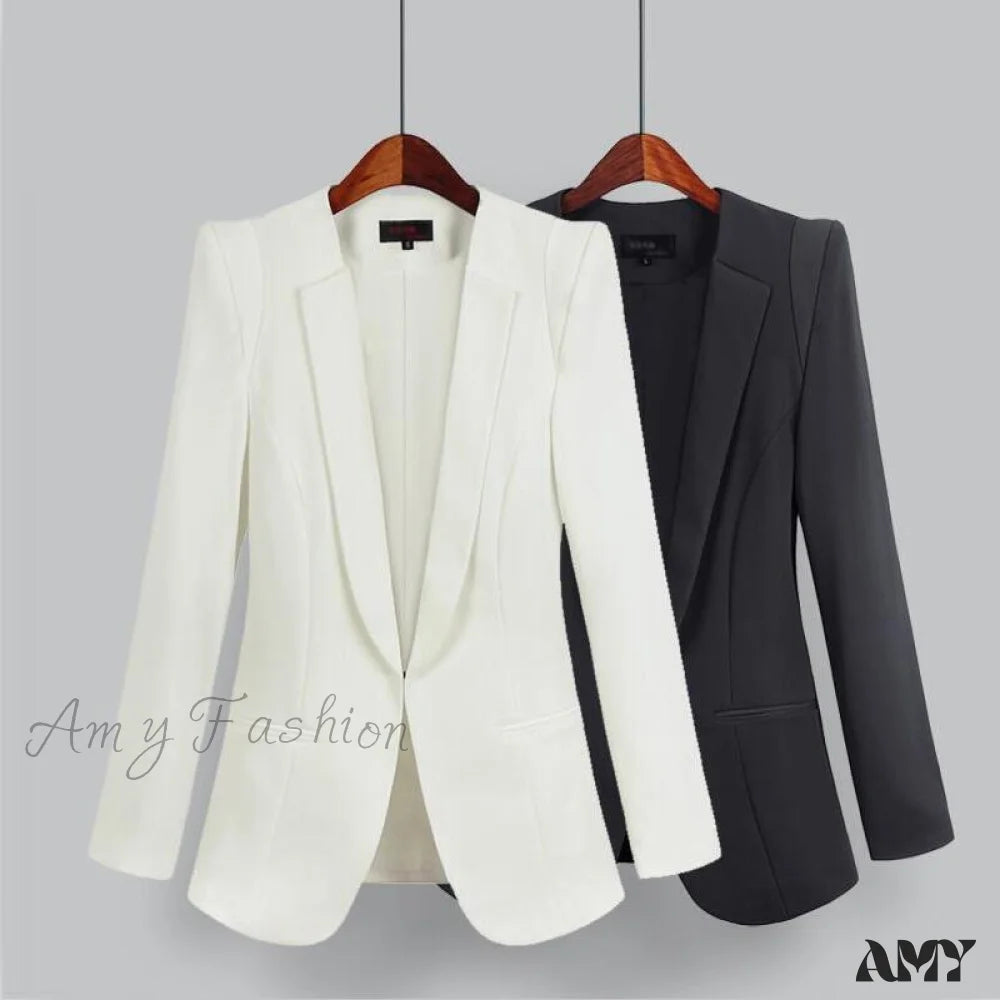 Amy Fashion - All-match Short Slim long-sleeve Blazer