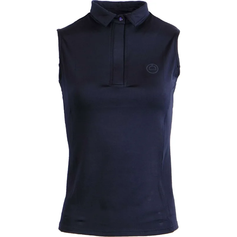 Montar Polo Fiona Sans Manche Marin Classic Women's Pin - striped