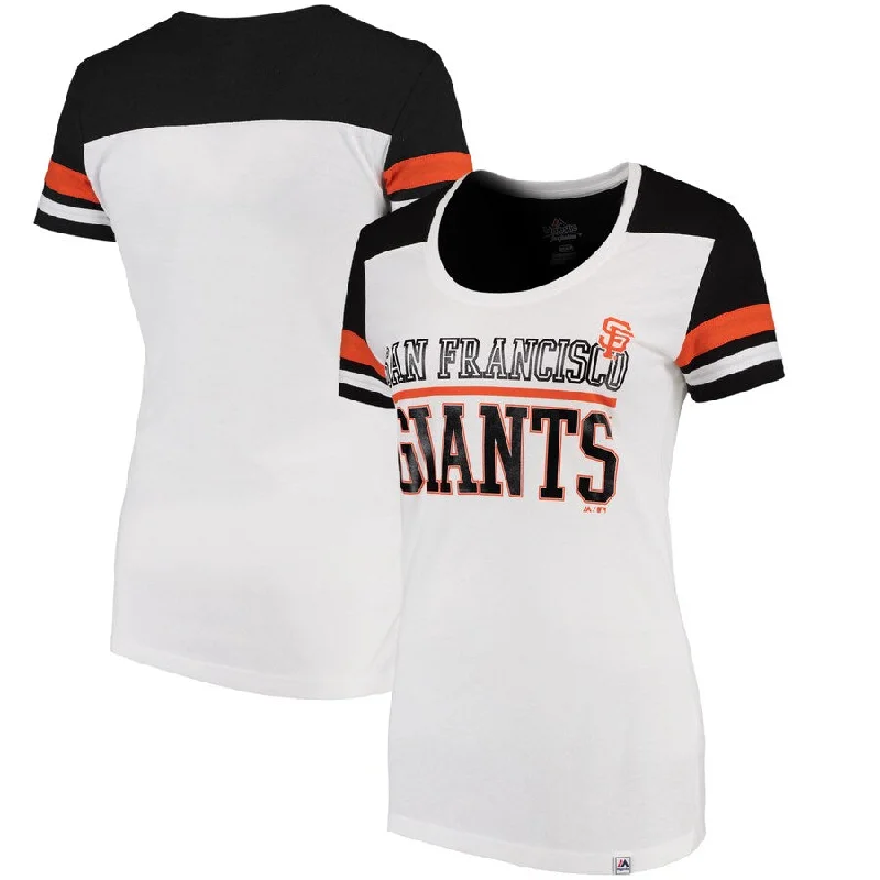 Majestic Women's San Francisco Giants Overwhelming Victory T-Shirt - White/Black