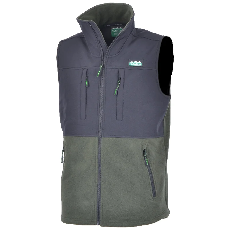 Ridgeline Women's Hybrid Fleece Waistcoat - Olive Sleek Women's Metallic