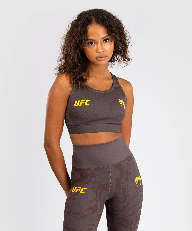 UFC Fusion by Venum Fight Week Women’s Sports Bra - Earthen Brown Disco