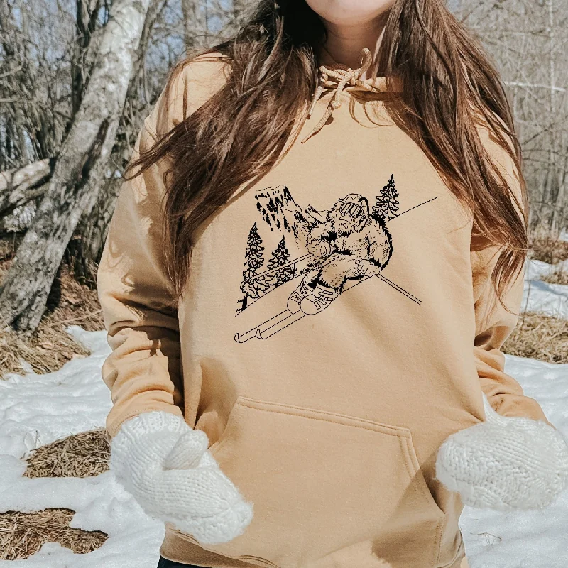 Bigfoot Skiing Hoodie - Crewneck Sweatshirt for Skier *UNISEX FIT* Sporty Women's Athleisure 