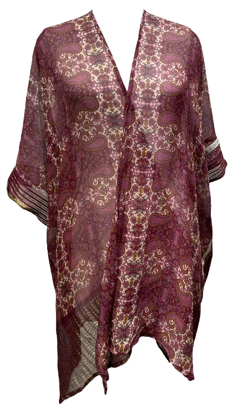 PRG5173  Sheer Avatar Pure Silk Cardigan Modern Women's Tech