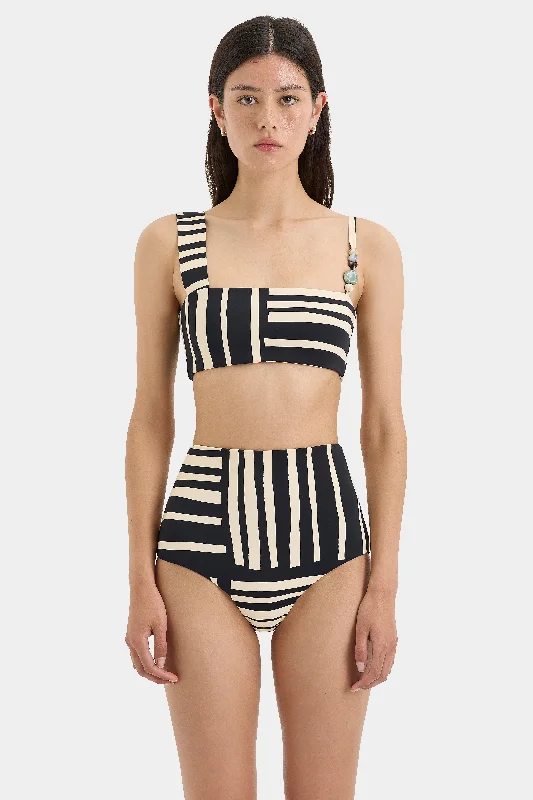 Linocut Beaded Bandeau Dynamic Women's Moto
