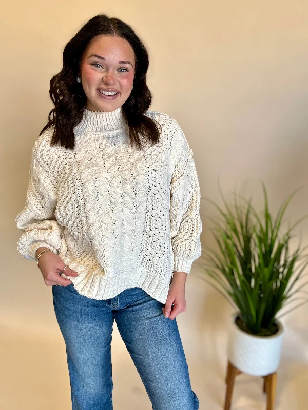 Eloise Cable Knit Sweater Modern Women's 