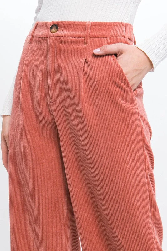 Corduroy Trouser Pants Athletic Women's High - 