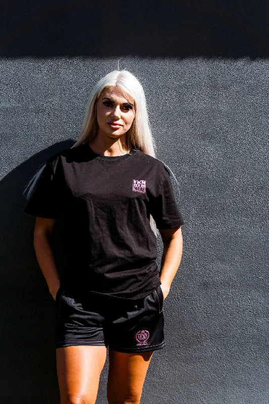 Strike | Women's Gym T-Shirt | Black / Pink Modern Women's 