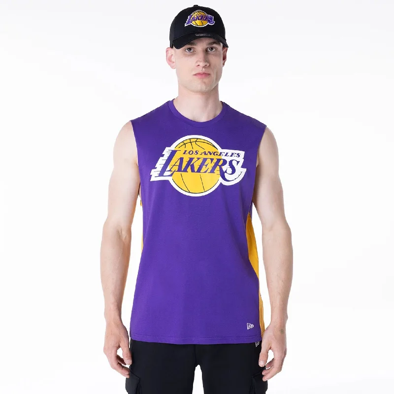 LA Lakers NBA Panel Purple Vest Stylish Women's Tropical 