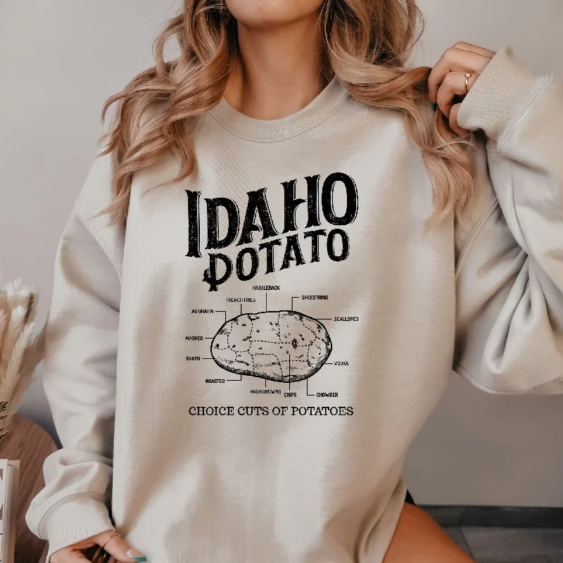 Idaho Potato Sweatshirt Men and Women *UNISEX FIT* Monochromatic All - in - one
