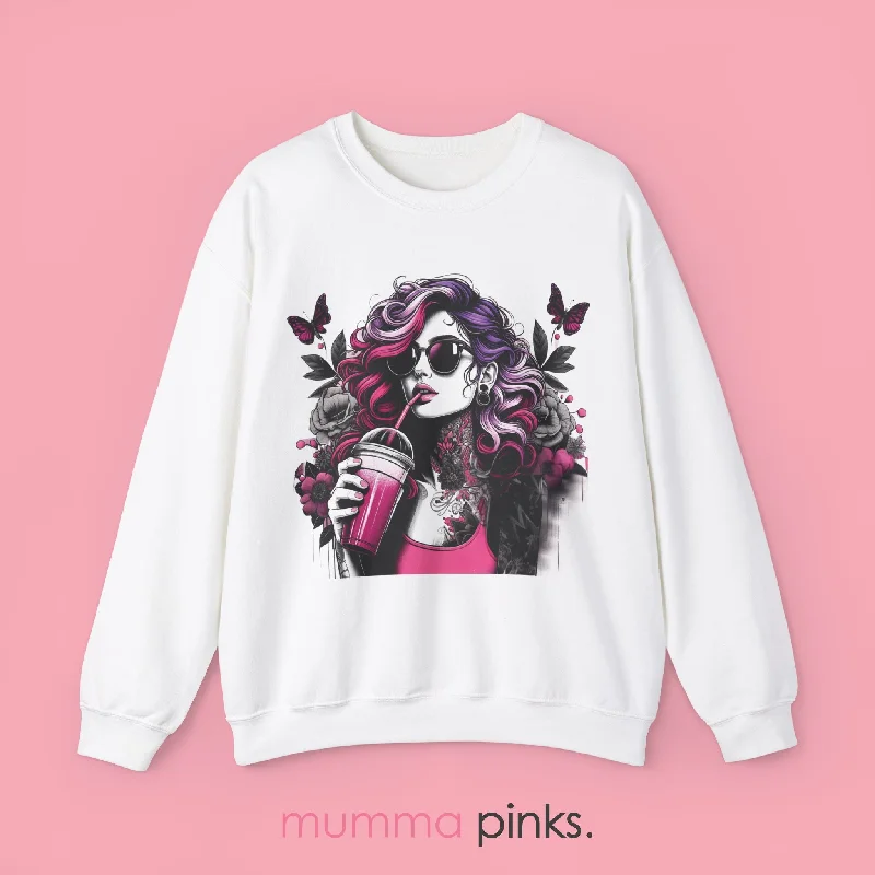 Gothic Butterfly Woman Sweatshirt Modern Women's 