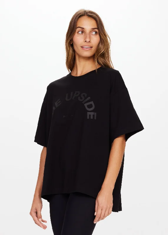 Laura Tee Black Sporty Women's Athleisure 