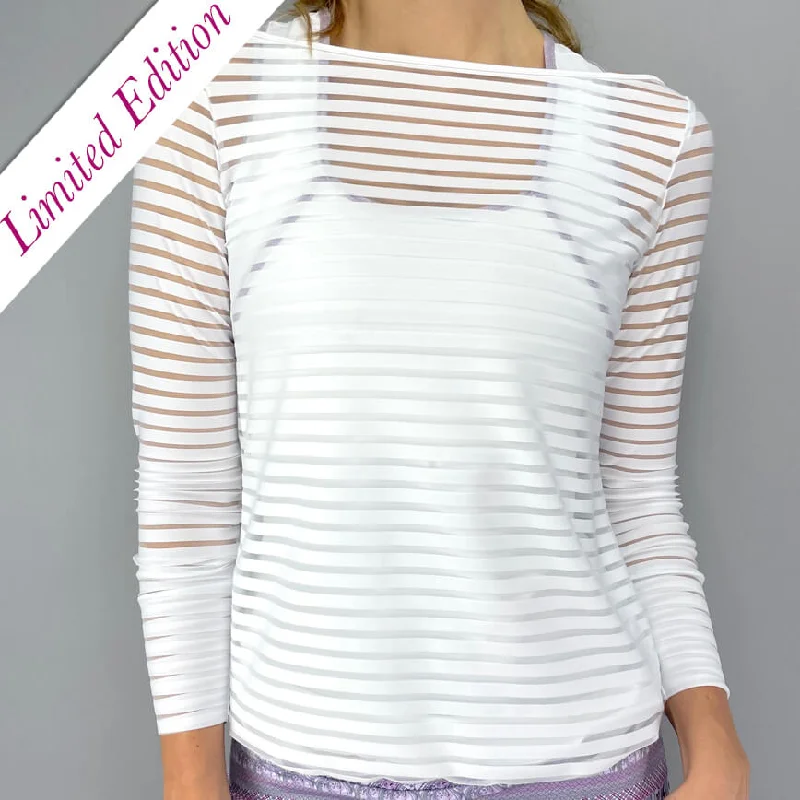 White Stripe LE Symmetrical Pullover Top