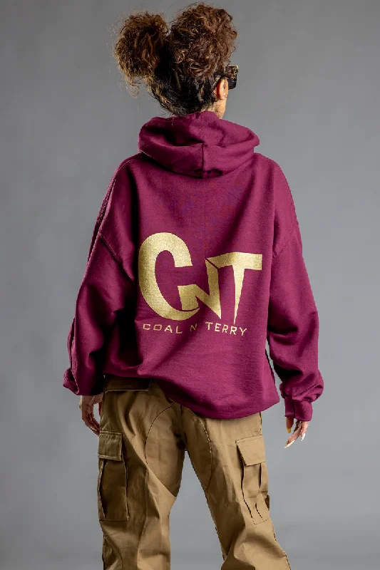 栗色 N 金色 CNT ACTION REBEL 连帽衫 Cozy Women's Winter