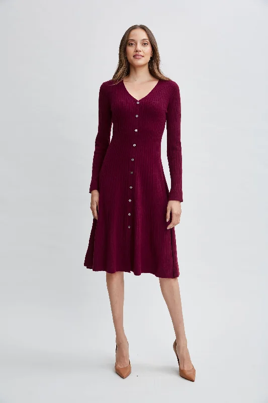 Cashmere Fit & Flare Dress Women