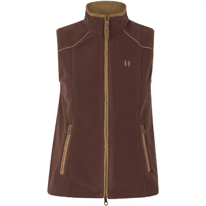 Harkila Sandhem Lady 200 Waistcoat - Burgundy Trendy Women's Oversized