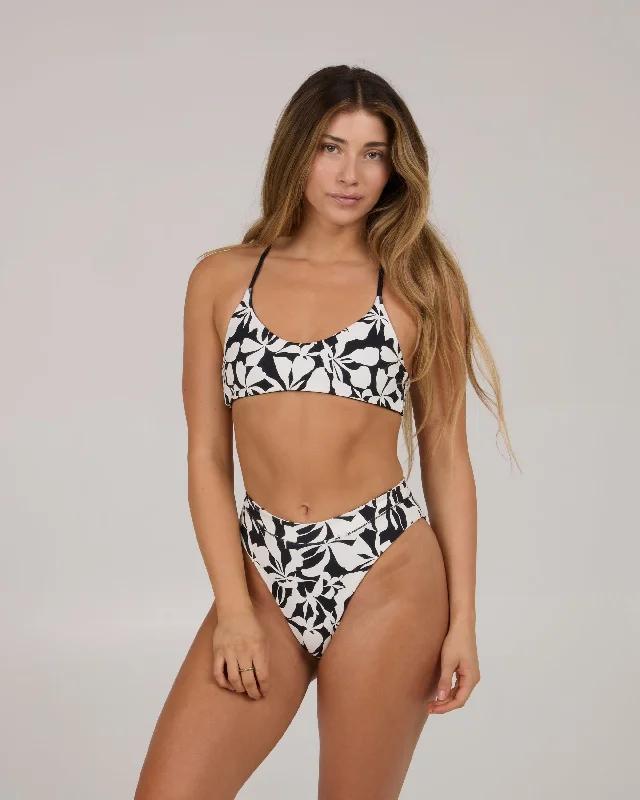 Optical Reversible Bralette Top - Black Streetwear Style for 
