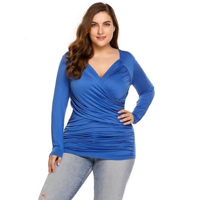 ANALUKE Large Spring Long Sleeve T-Shirt Modern Women's Tech