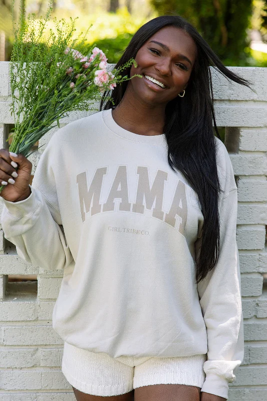 Mama Block Sweatshirt in Sand Practical Women's Multi - 