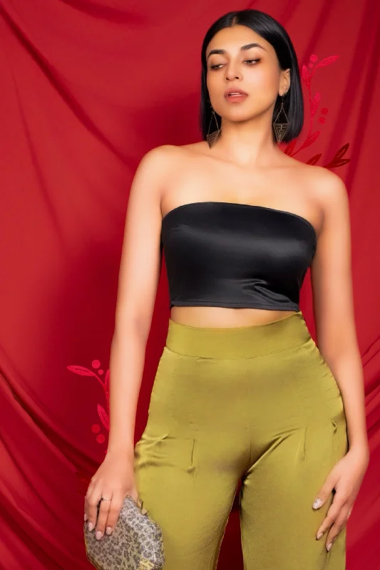 Black Satin Tube Top Country