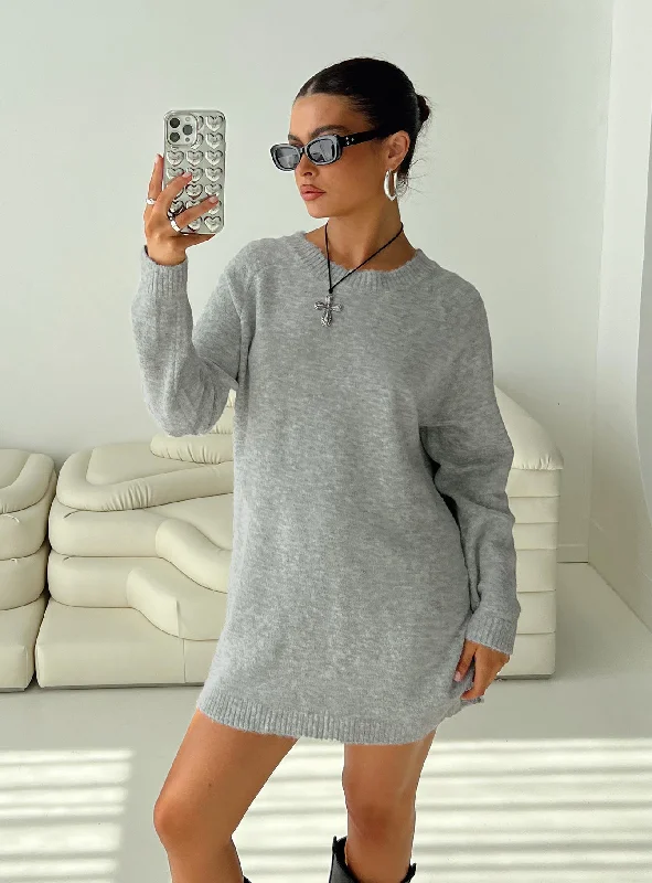 Prewitt Sweater Mini Dress Grey purpose