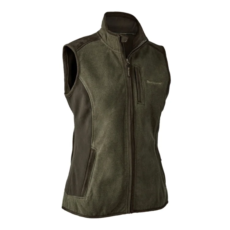 Deerhunter Ladies Pam Bonded Fleece Waistcoat - Graphite Green Melange Dynamic Women's High - energy Deerhunter Ladies Pam Bonded Fleece Waistcoat - Graphite Green Melange Dynamic Women's High - energy