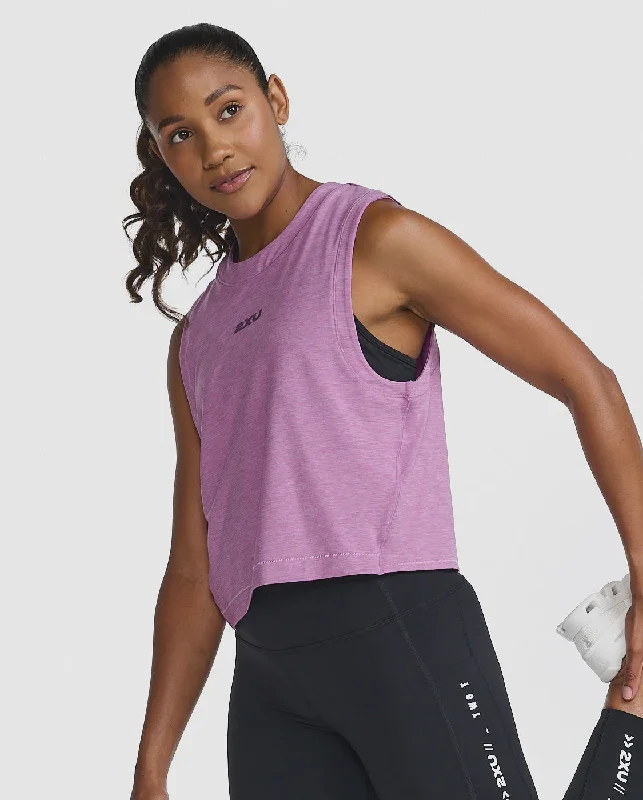 Motion Crop Tank Mauve Confident Women's High - fashion