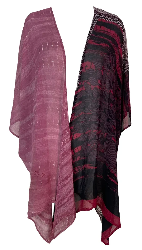 PRG5798 Sheer Avatar Pure Silk Cardigan Monochromatic All - in - one
