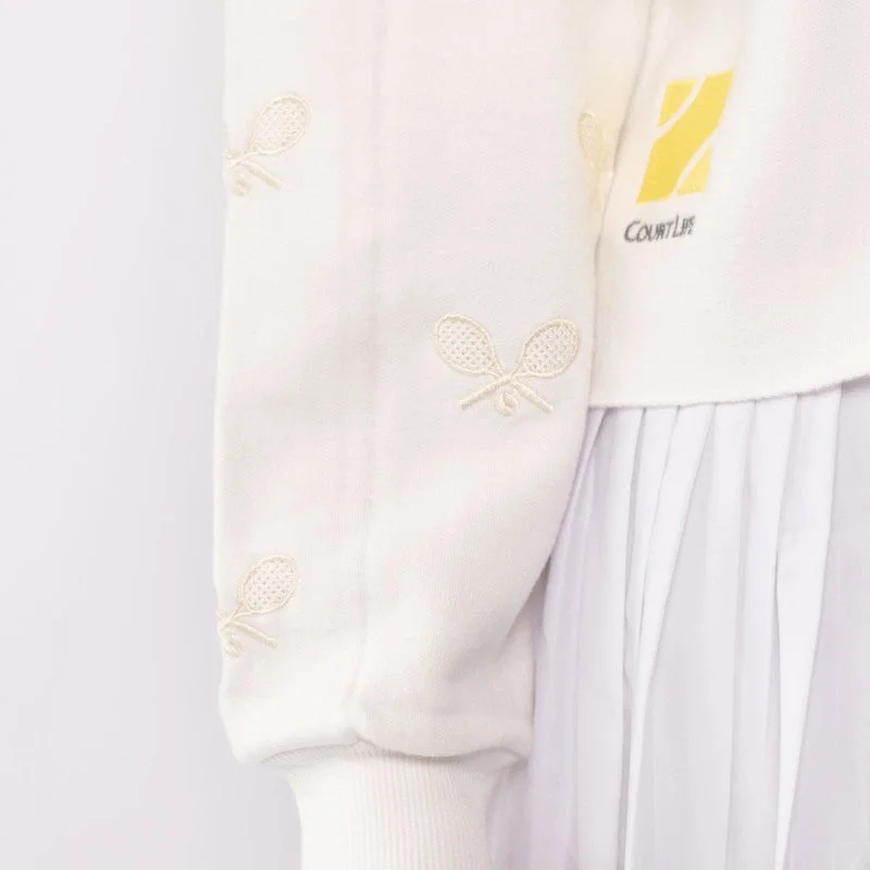 CourtLife Racquets Sweatshirt Artistic Women's Hand - painted