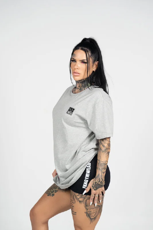 Stone | Women's Gym T-Shirt | Light Grey Marl Traditional Women's 
