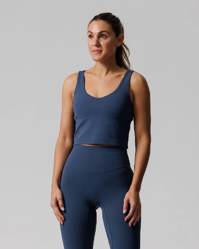 Longline Sports Bra - Midnight Navy