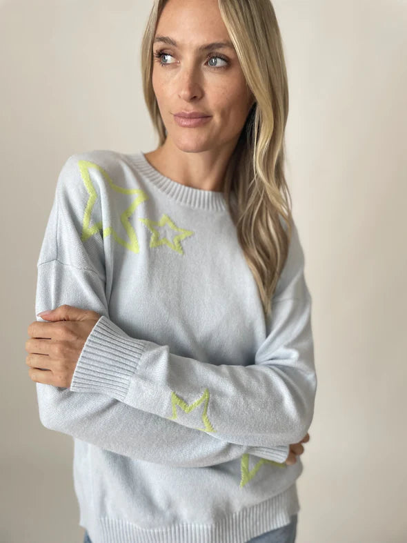 Neon Morgan sweater [light blue] Monochromatic All - in - one