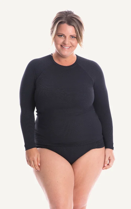 Active Luxe Long Sleeve Rash Top Trendy Women's Oversized