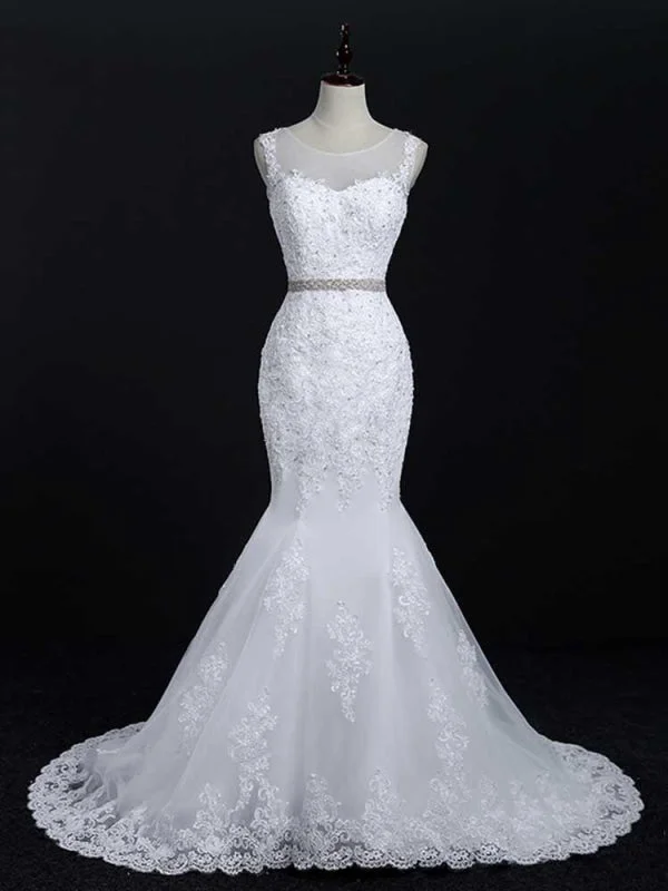 Lace Sashes Mermaid Wedding Dresses performance