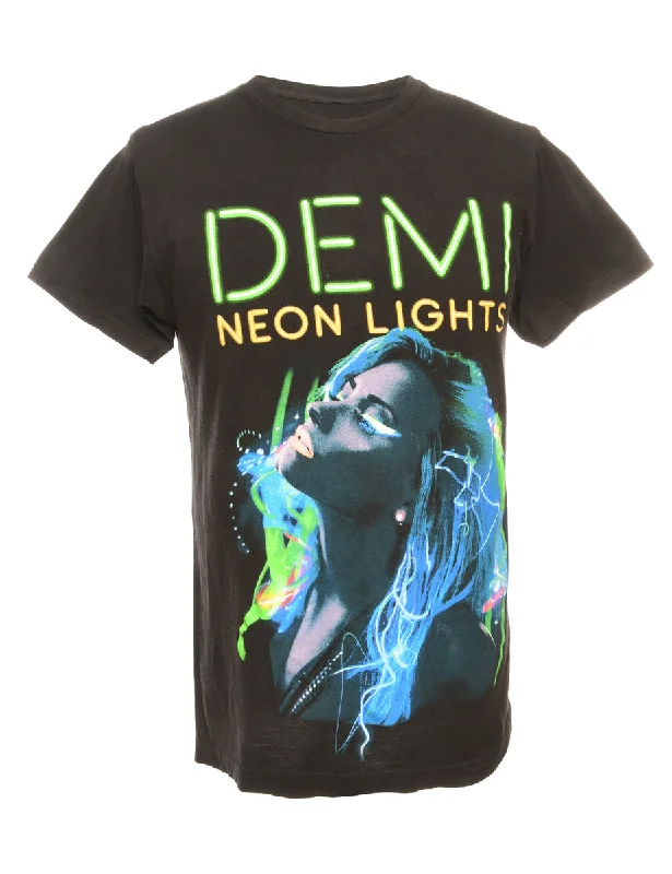 Demi Lovato Black Band T-shirt - L Refined Women's 