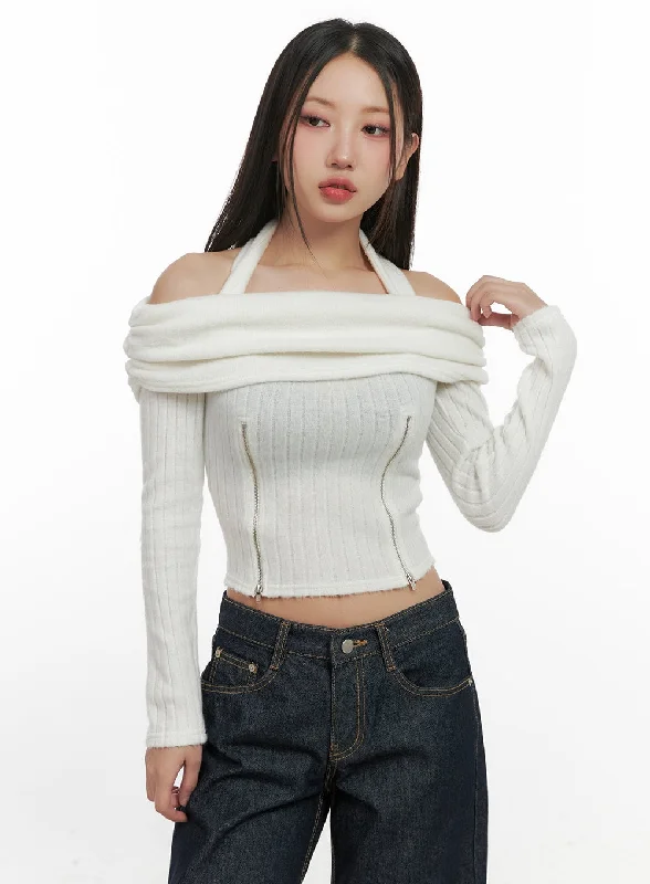 Off Shoulder Dream Crop Top CN419 Stylish Women's Tropical 