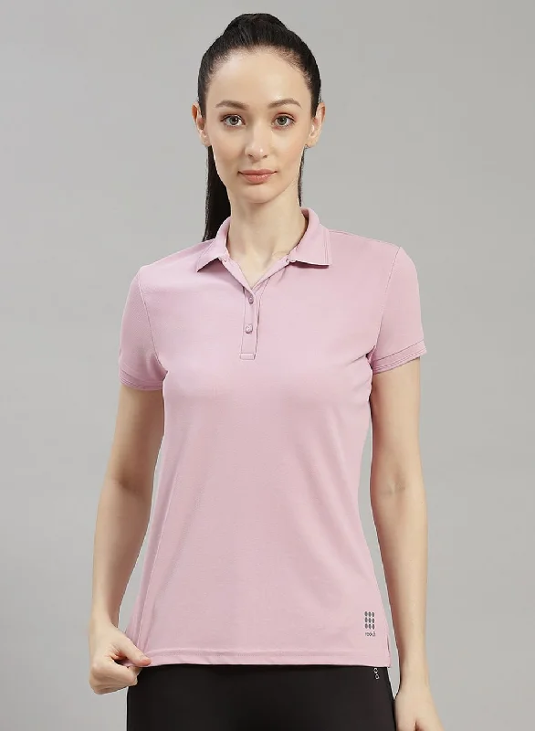 Women Purple Solid T-Shirt