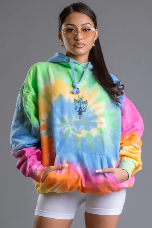 扎染 N 黑色 Bless UP 连帽衫 Modern Women's Tech