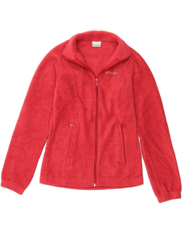 COLUMBIA Womens Fleece Jacket UK 6 XS Red Polyester