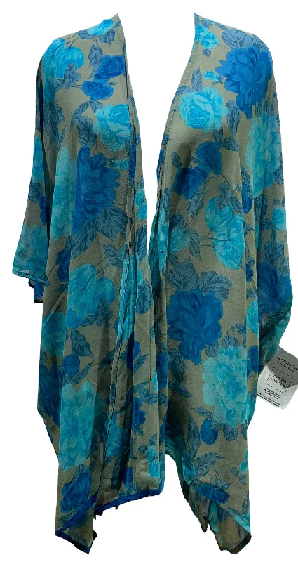 PRG5240 Sheer Avatar Pure Silk Cardigan Classic Women's Pin - striped